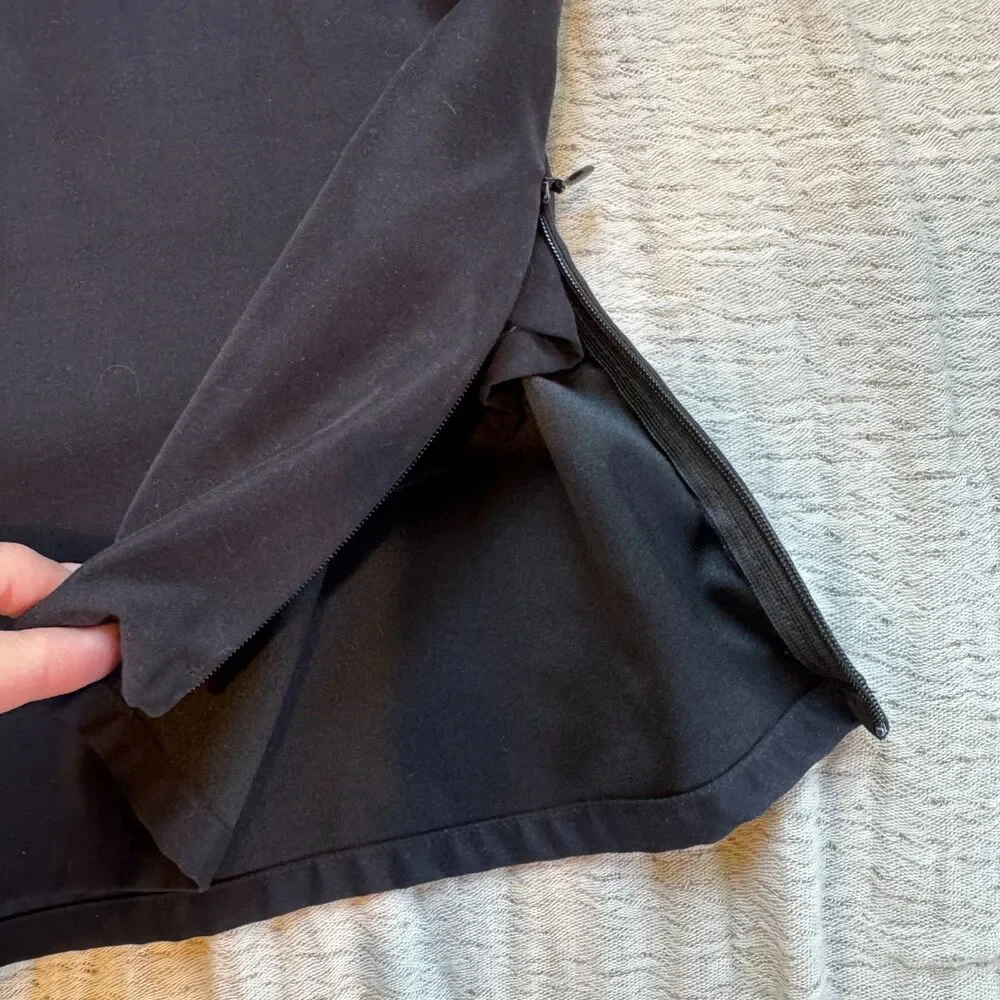 Patagonia Duway Black Activewear Skort Size 10 Zip Pocket Mini Golf